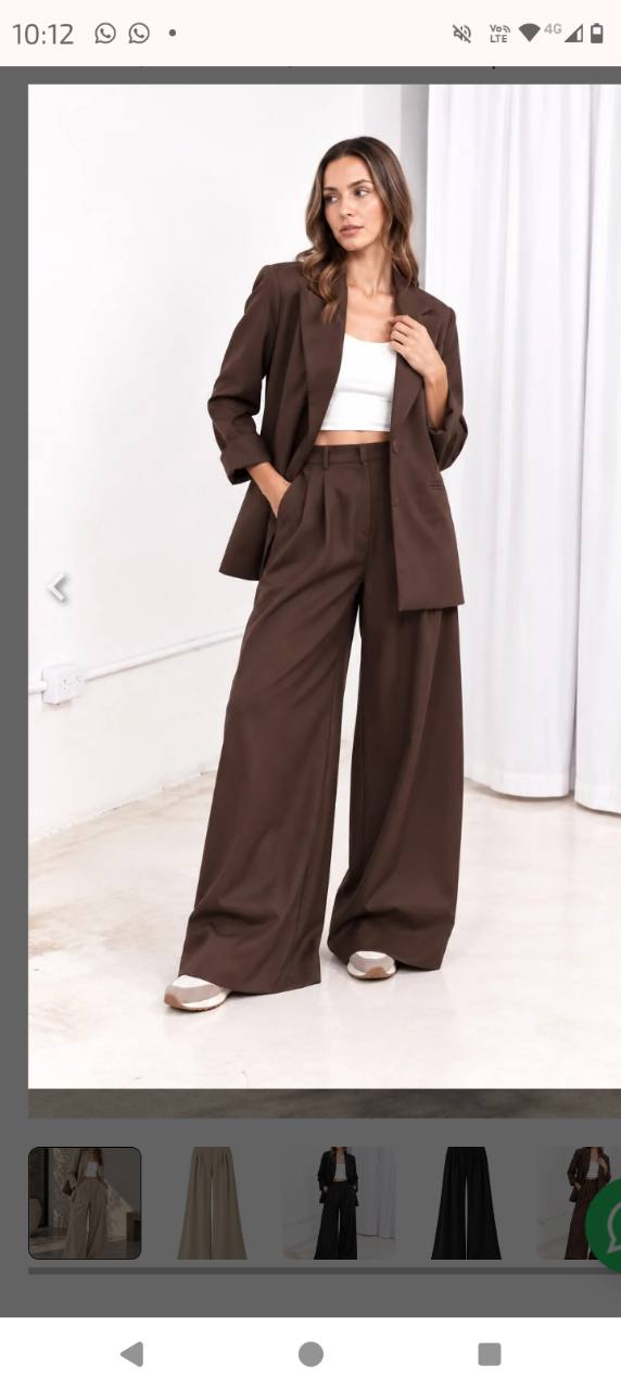 Pantalón sastrero marrón nueva temporada, puesto